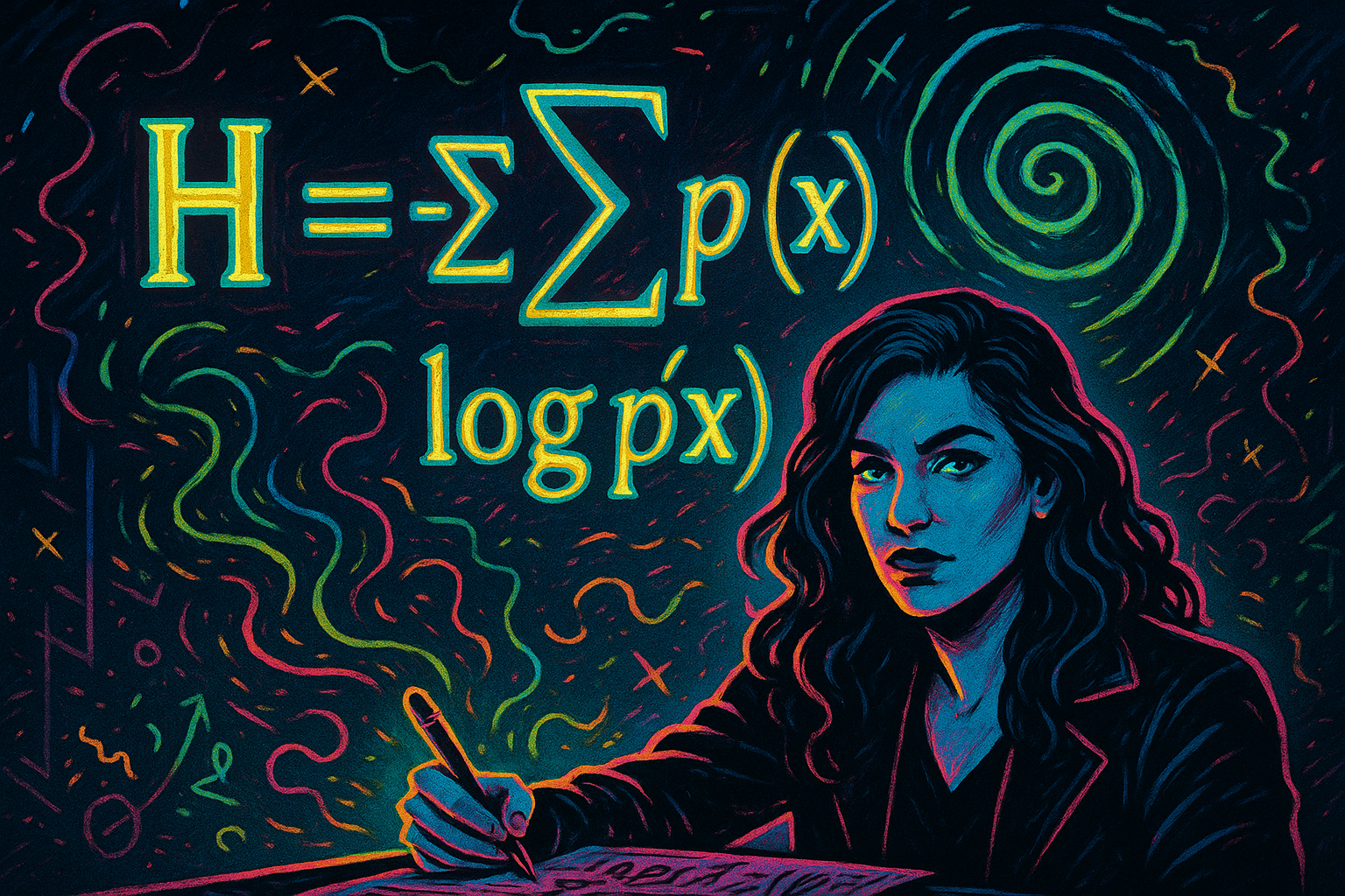 🌀 H = -Σ p(x) log p(x)